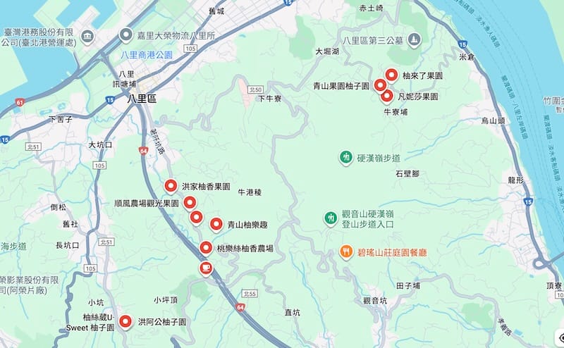 八里山區柚子園